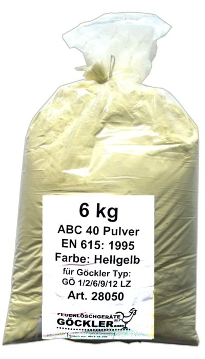 1x6kg ABC 40 Pulver Farbe: Hellgelb für GÖ 1/ 2/ 6/ 9/ 12 LZ