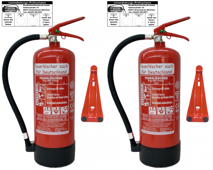 König 6 kg Pulverlöscher ABC Dauerdruck 15 LE DIN EN3