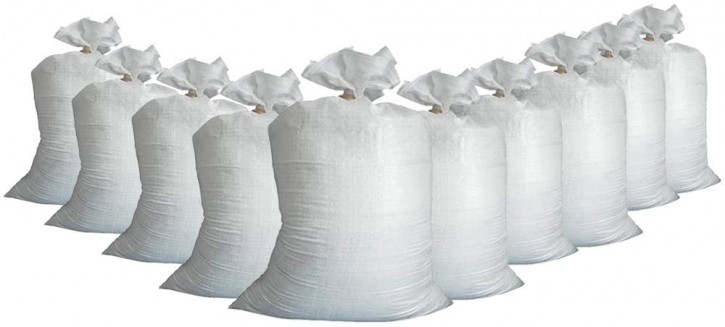 10 x Sandsack 60 x 30 cm aus Chemiefasergewebe -ungefüllt-