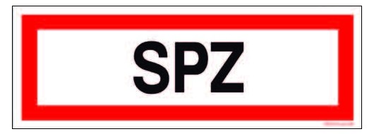 SPZ Textschild DIN 4406 297 x 105 mm