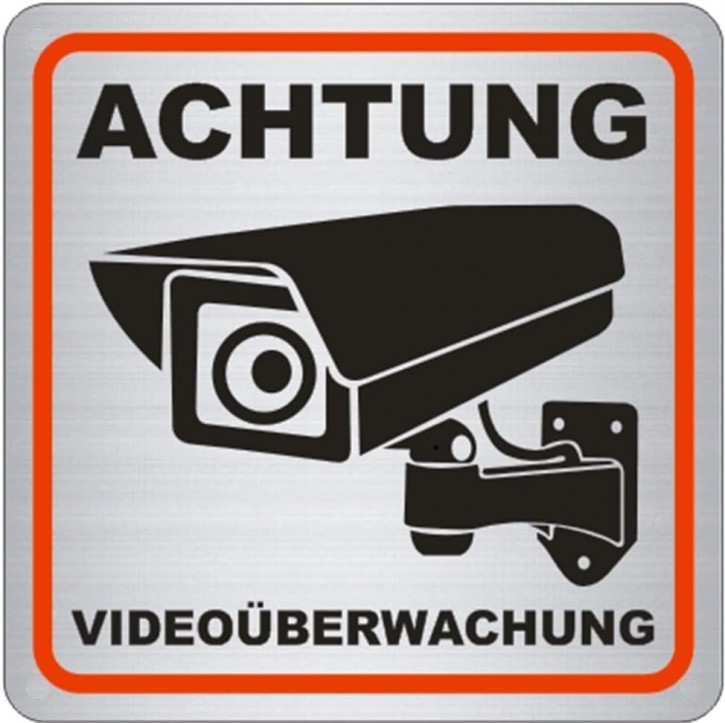 Brandengel® Achtung Videoüberwachung Gr.:   150 x 150 mm selbstklebende Folie