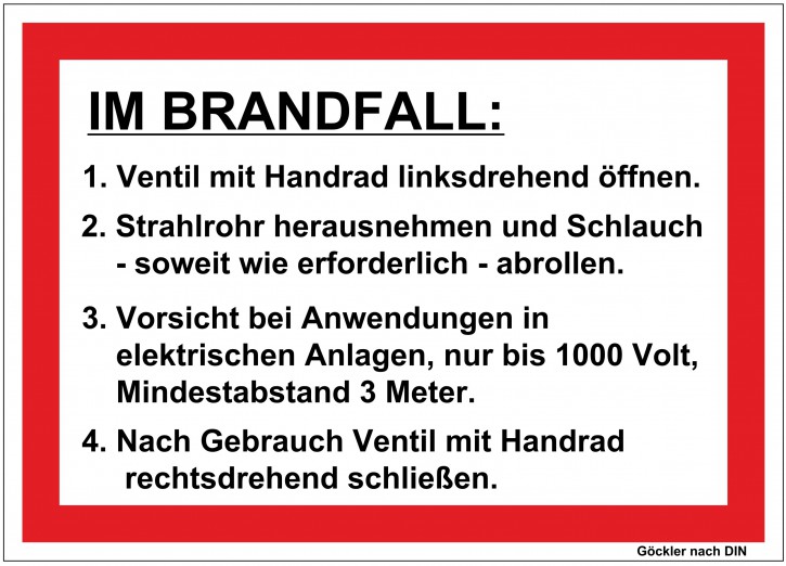 Anweisung für Wandhydrant für formstabiler