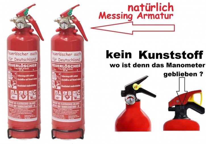 Brandengel® Feuerlöscher 6kg ABC Pulver DIN EN 3 + Standfuß + Wandhalter +  Manometer 43 A, 233 B, C = 12 LE Pulverlöscher (Mit Prüfnachweis u.  Jahresmarke) für Haushalt, gewerblich Büro : : Baumarkt