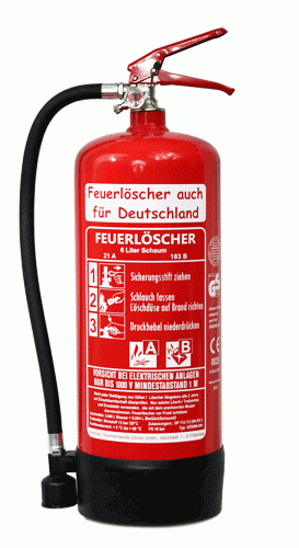 3´er Pack 6 L Schaum Feuerlöscher DIN EN 3, GS , 6 LE, mit oder ohne Instandhaltungsnachweis erhältlich!