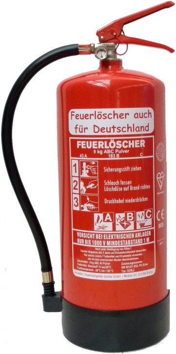 Pulverdauerdrucklöscher Kfz - Feuerlöscher mit Manometer Typ P 2LD