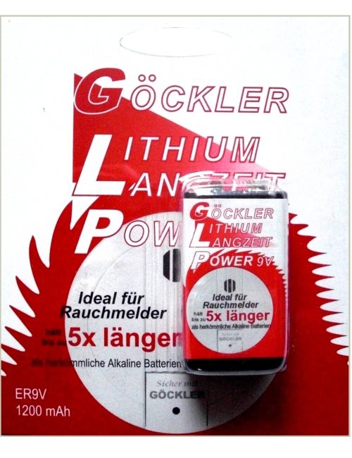 9 Volt Lithium Blockbatterie