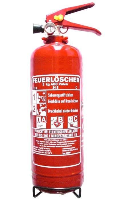 2 kg Feuerlöscher ABC Pulver EN 3 Auto Boot Camping KFZ Halter, mit oder ohne Instandhaltungsnachweis erhältlich!