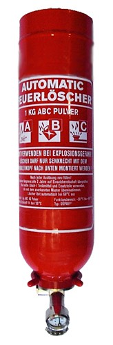 1 kg  Automatik- ABC-Pulver-Dauerdruck- Feuerlöscher CE, mit oder ohne Instandhaltungsnachweis erhältlich!