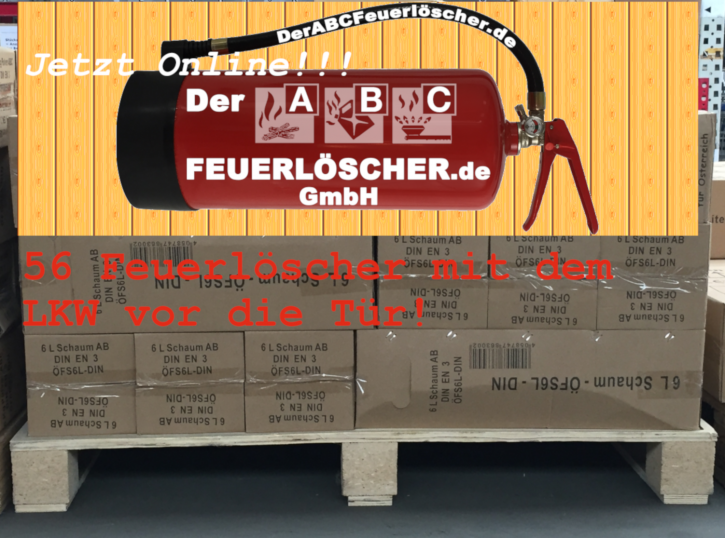 72 St = 1 Pal  6L Feuerlöscher auch für Österreich# Schaum Dauerdruck-Feuerlöscher DIN EN 3 SP 154/13 , GS  , Rating: 06 LE, 21 A, 144 B, mit oder ohne Instandhaltungsnachweis erhältlich!