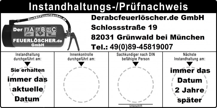 Feuerlöscher ABC, 1 kg, Pulver, Aluzyl, TÜV GS, CE, PED, MED