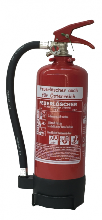 2 L Feuerlöscher auch für Österreich Fettbrand BIO DIN EN 3 GS Hotel Gastro