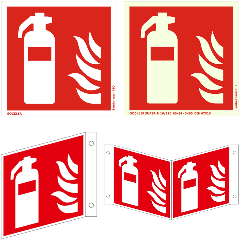 Feuerlöscher Schild Stock-Vektorgrafik