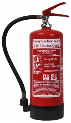 3´er Pack 6 L Schaum Feuerlöscher DIN EN 3, GS , 6 LE, mit oder ohne Instandhaltungsnachweis erhältlich!