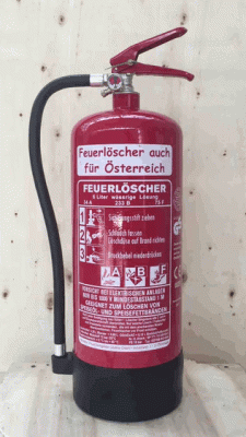 6 L Feuerlöscher auch für Österreich Fettbrand ABF BIO DIN EN 3 GS Küche Hotel Gasthof Wandhalter Manometer, mit oder ohne Instandhaltungsnachweis erhältlich!