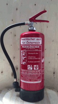 6 L Feuerlöscher auch für Österreich Schaum AB DIN EN 3 GS Haushalt Hotel Wandhalter Manometer, mit oder ohne Instandhaltungsnachweis erhältlich!